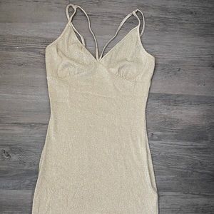 Nude Sparkle Midi Dress